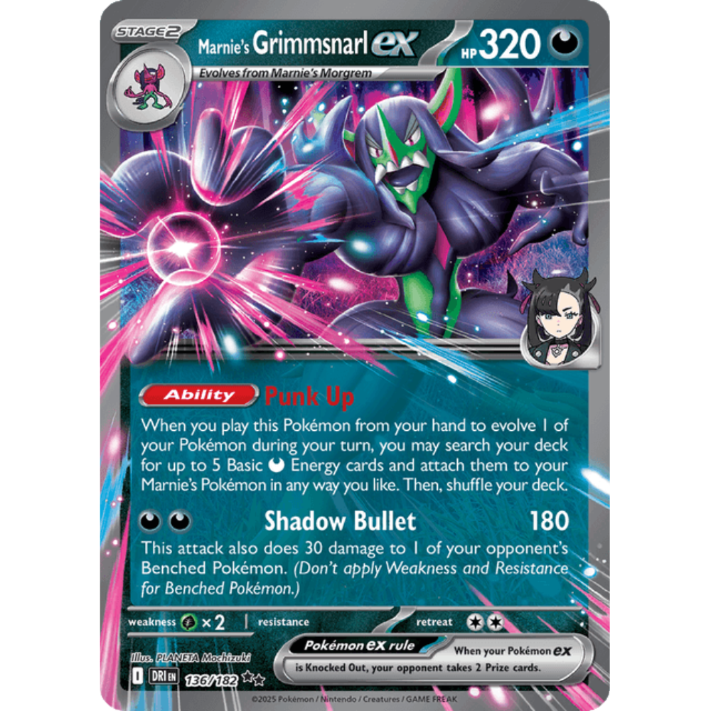 Marnie’s Grimmsnarl ex 136/182 DRI
