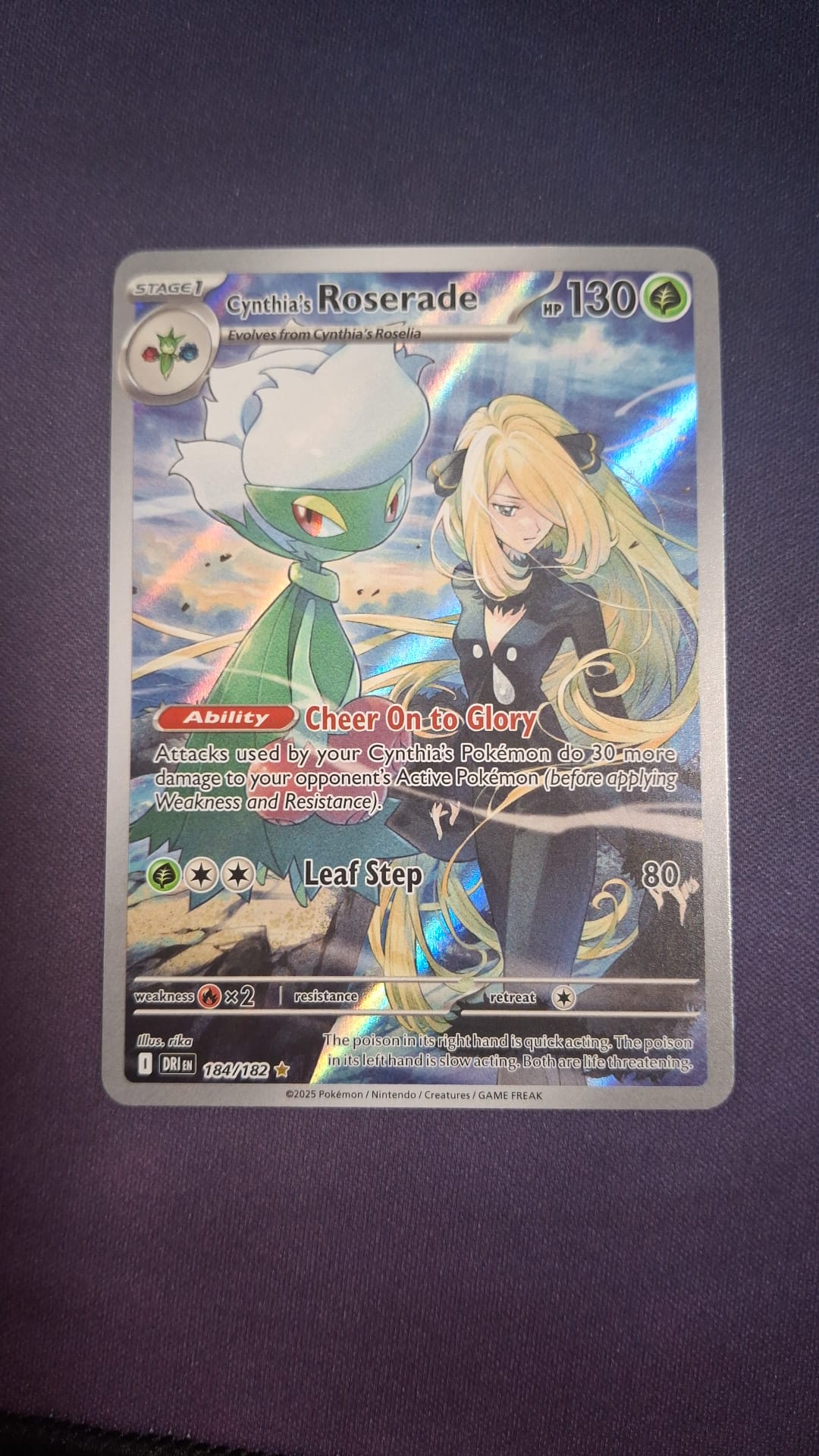 Cynthia's Roserade 184/182 DRI IR ENG